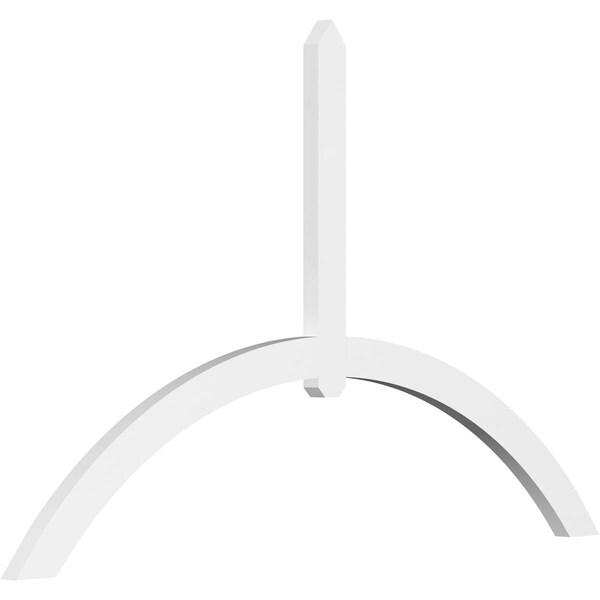 Ekena Millwork Archdale Architectural Grade PVC Gable Bracket, 84"W x 52 1/2"H x 2"D x 4"F, 15/12 Pitch GBP084X53X0204ARC00 - main